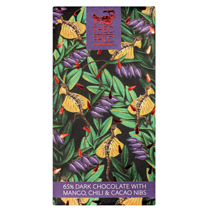 Theo & Philo Dark Chocolate Bars 65% tavoletta fondente mango 45g