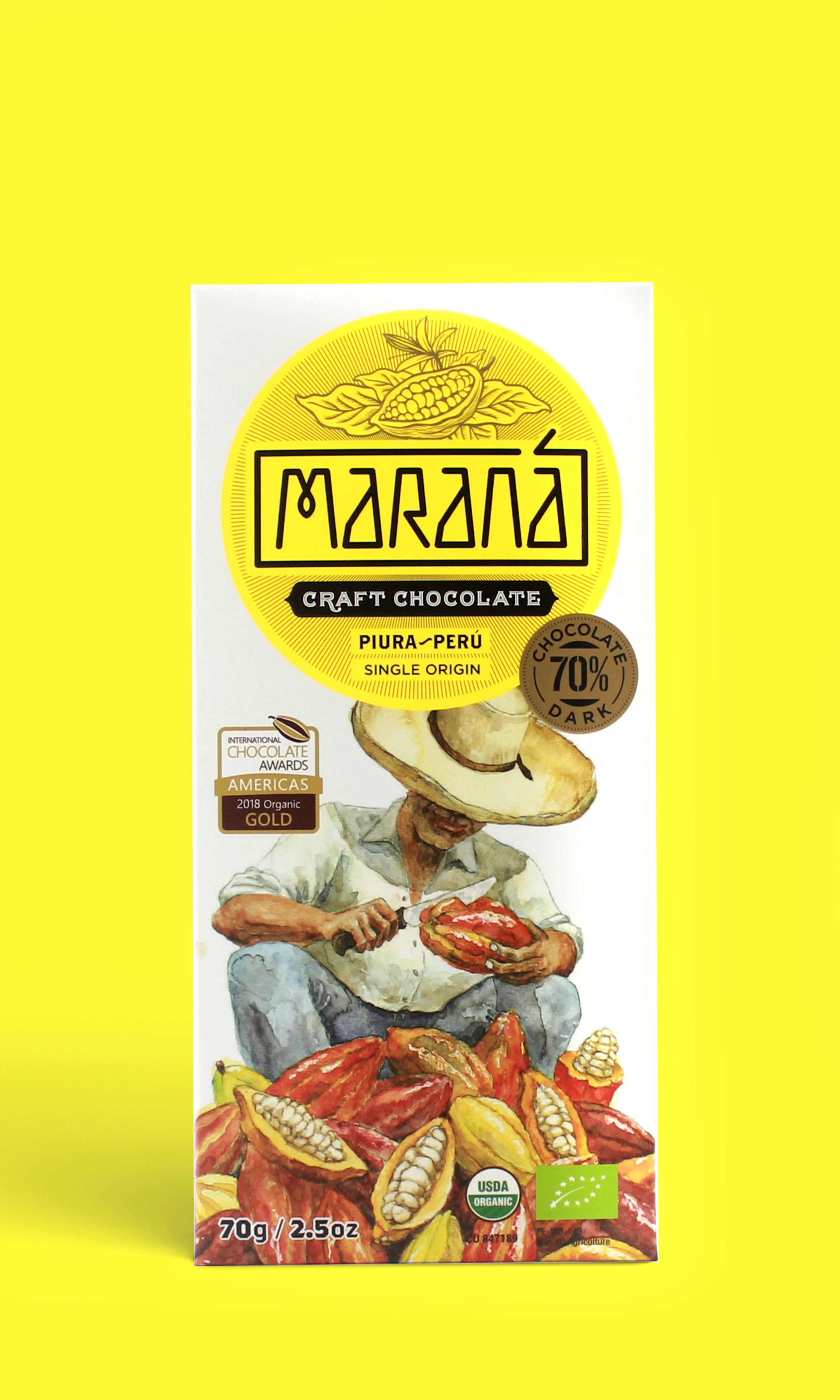 Maranà Tabletas Piura 70% Tavoletta Fondente 70g Bio