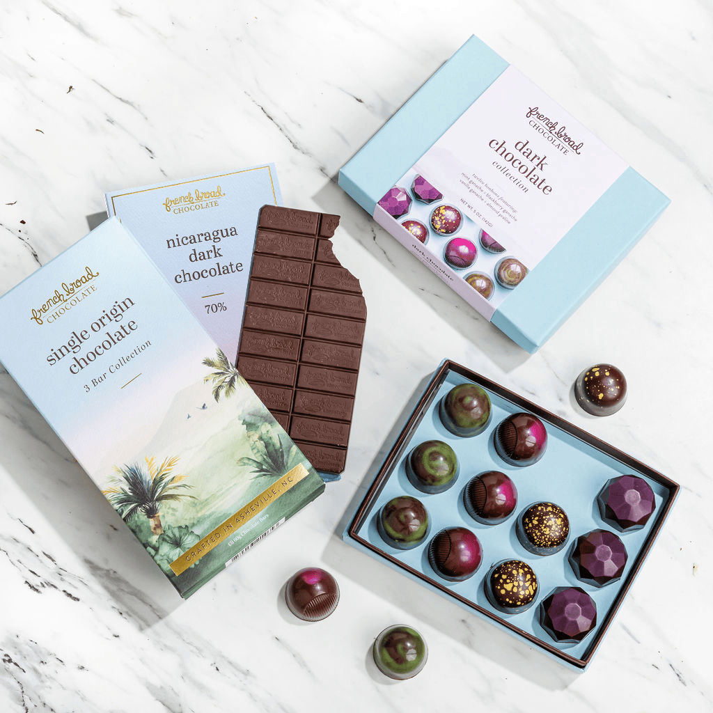 French Broad Classic Dark Cofanetto Bonbon e Tavolette 60g