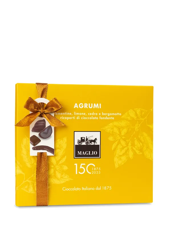 Cioccolato Maglio Agrumi fondente 62% scatola regalo frutta
