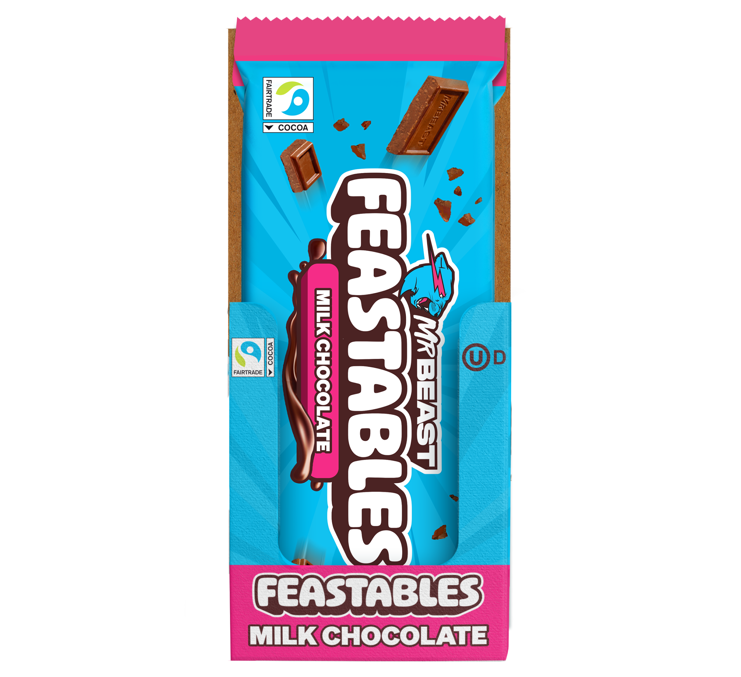 Feastables Chocolate Milk Chocolate tavoletta 10 Pack King Size