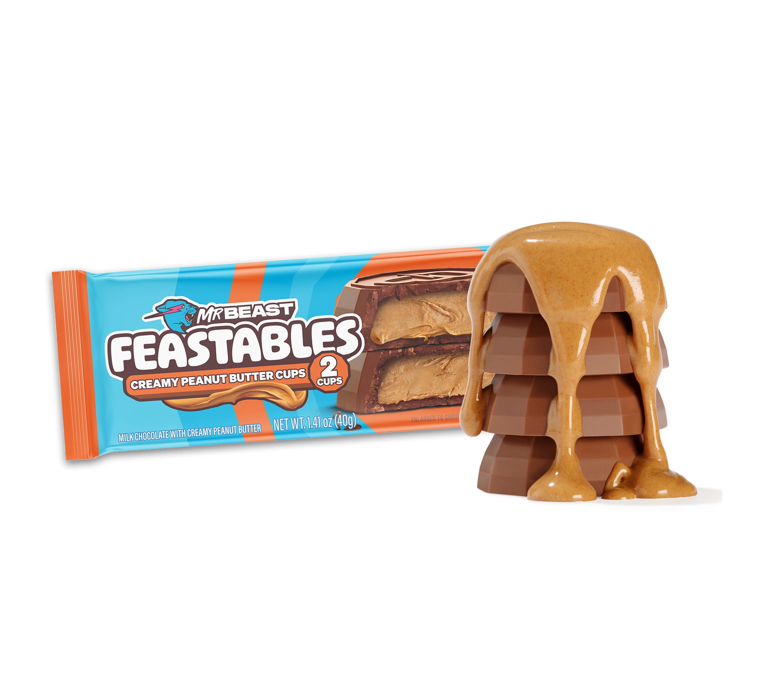 Feastables Cups Peanut Butter Cups cioccolatini snack 2 cups