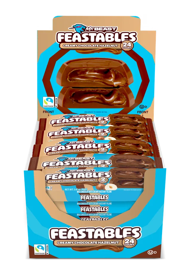 Feastables Cups Hazelnut cioccolato al latte 24 x 2 cups nocciola