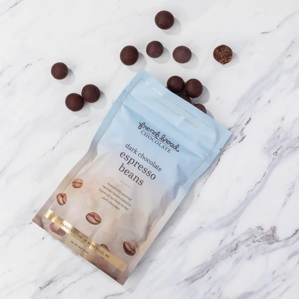French Broad Chocolate Covered Treats Espresso Beans dragees 170 g