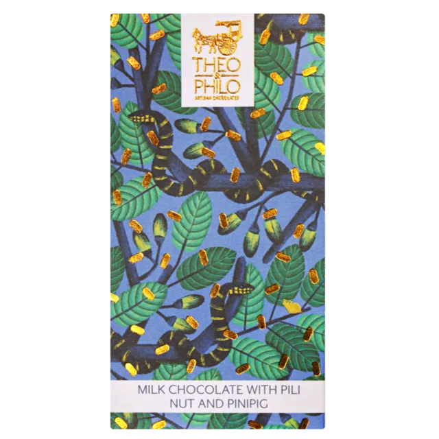 Theo & Philo Milk Pili Nut Pinipig tavoletta latte 45g