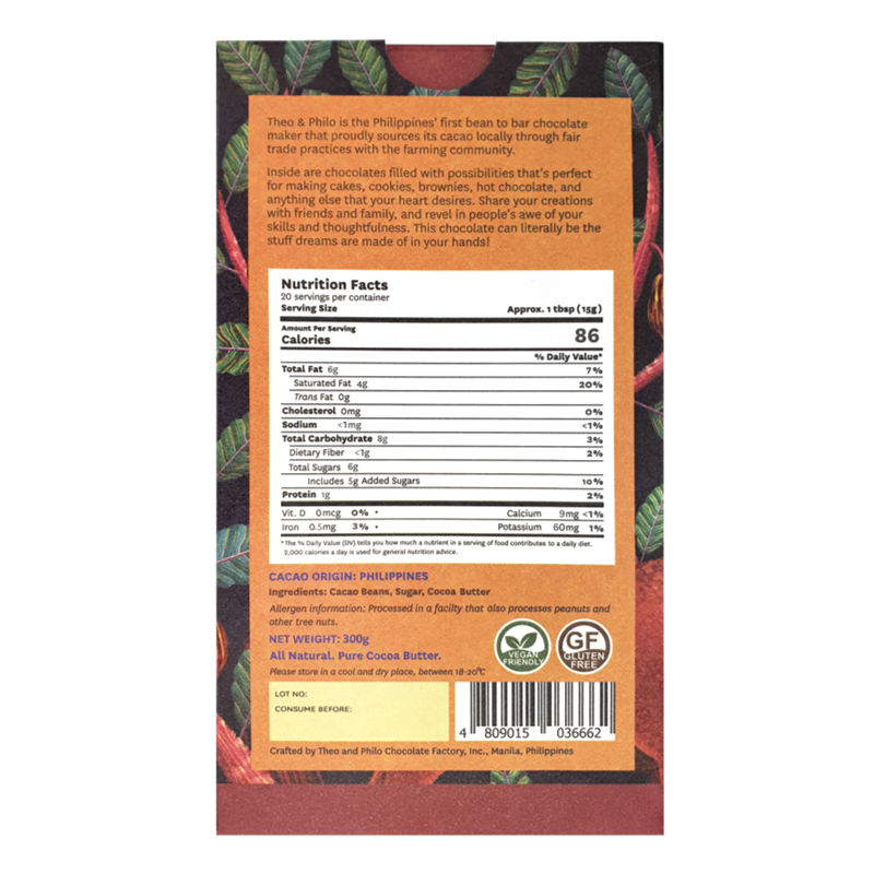 Theo & Philo Baking 65% fondente per dolci busta 300g