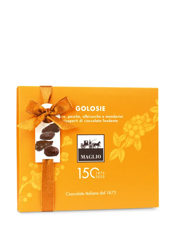 Maglio Golosie frutta ricoperta assortimento fondente 62%