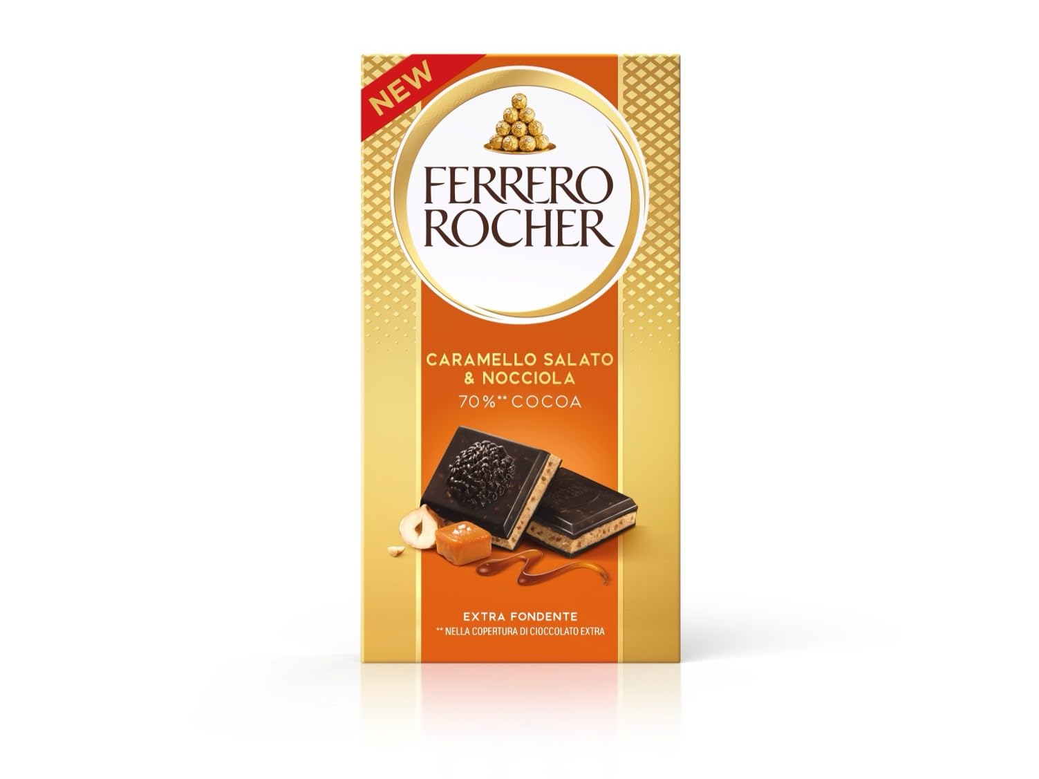 Ferrero Rocher Tavoletta fondente 70% 90 g caramello