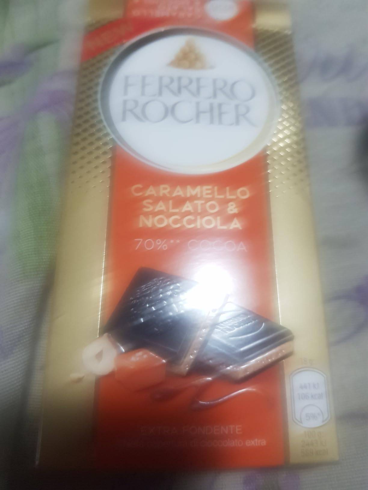 Ferrero Rocher Tavoletta fondente 70% 90 g caramello