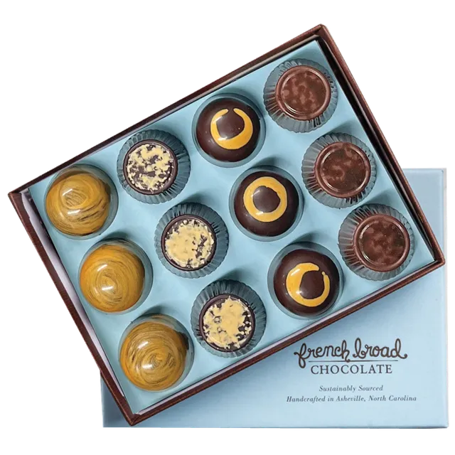 French Broad Bonbons Asheville Praline 12 pezzi