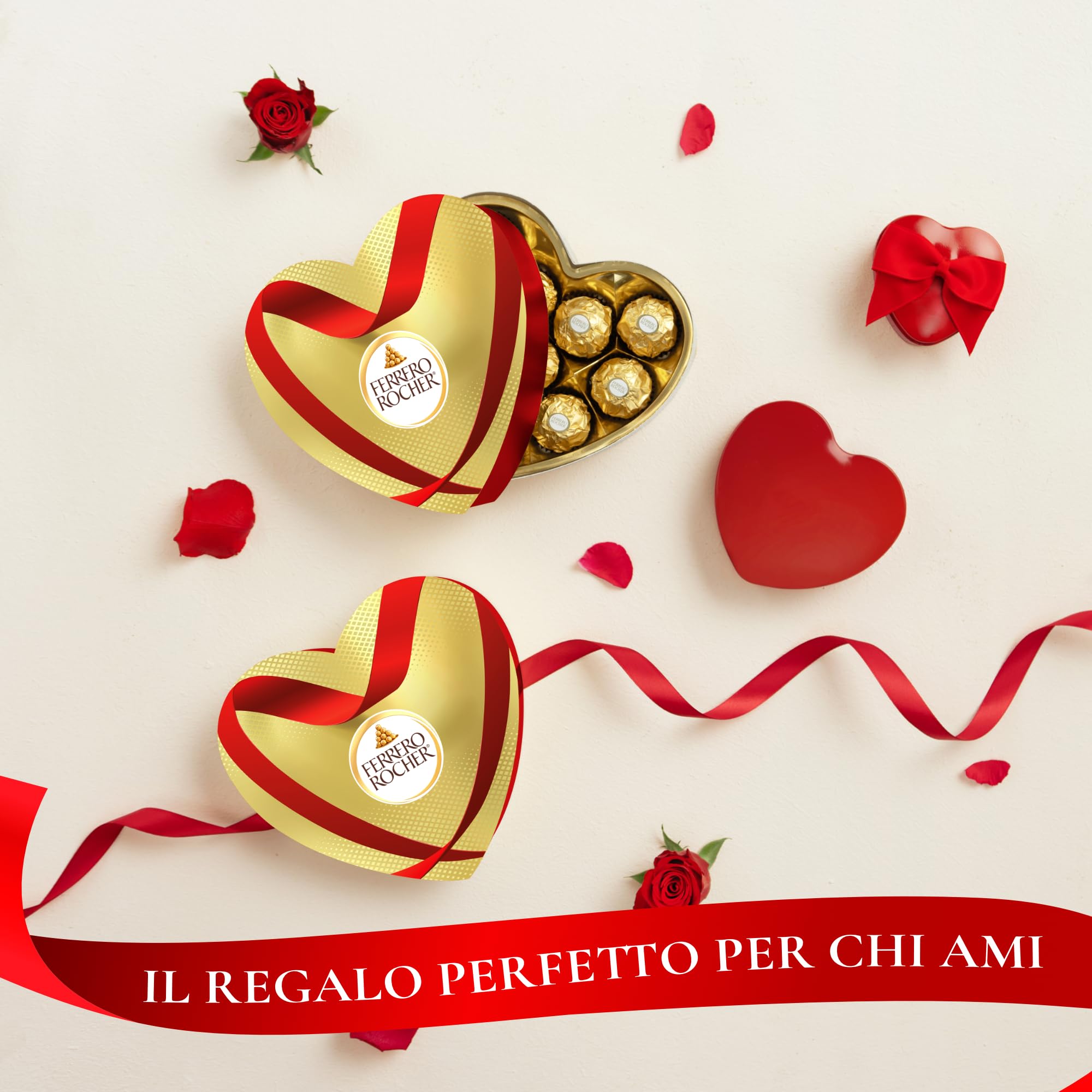 Ferrero Rocher Scatola cuore 13 pezzi 162,5 g latte
