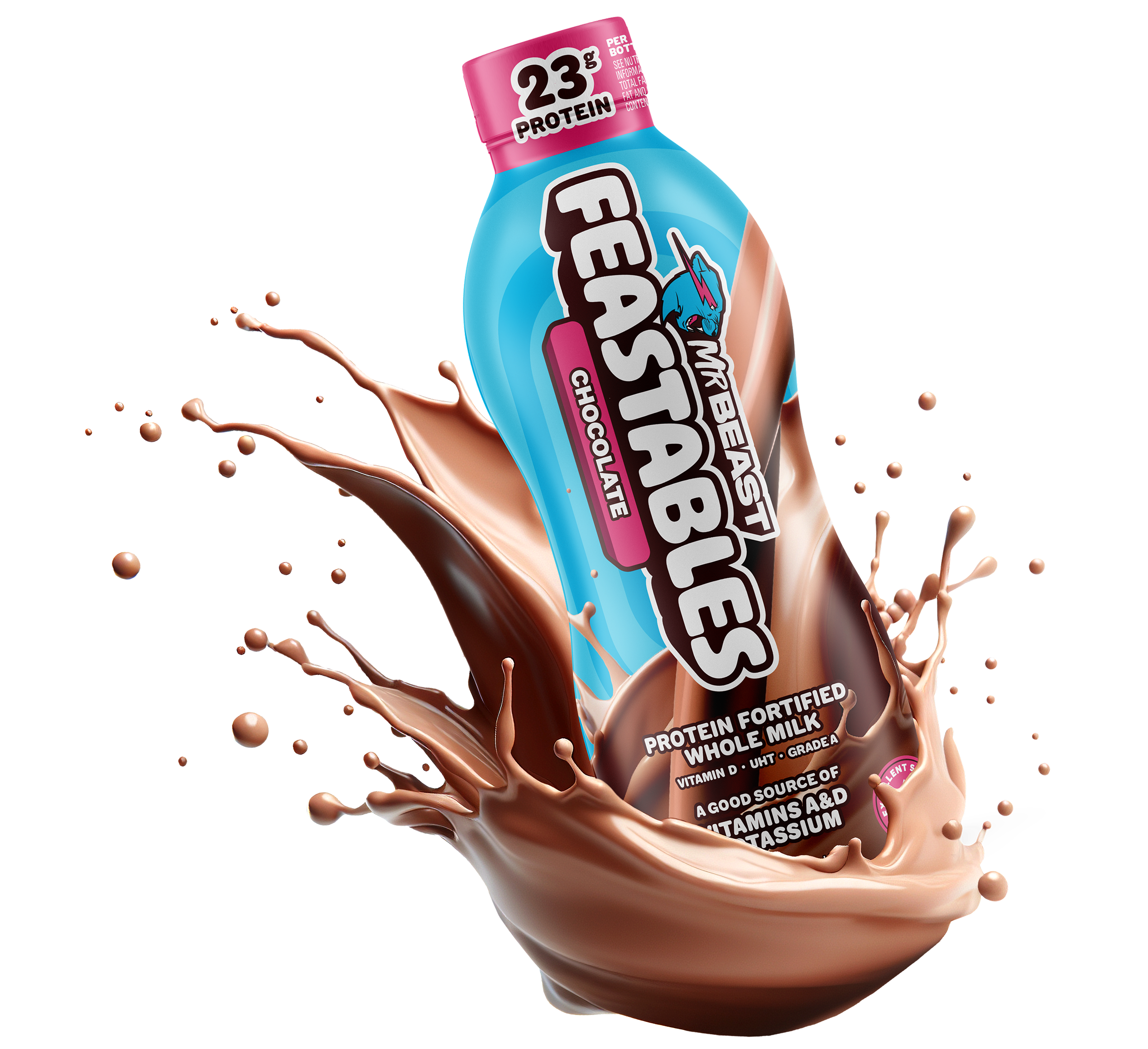 Feastables Milk Chocolate Milk bevanda 14oz Bottles 12 Pack