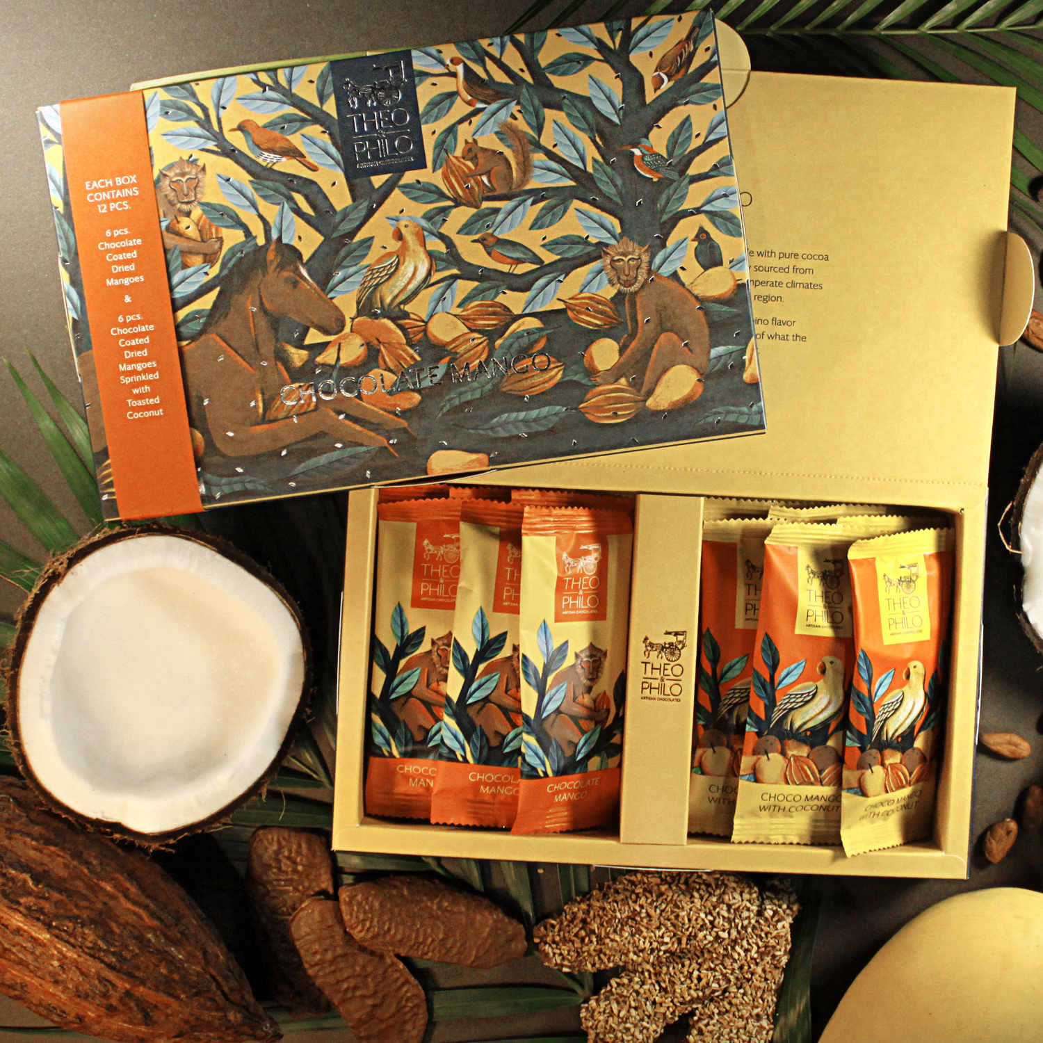 Theo & Philo Mango Box Mango Ricoperto 12x14g Latte e Cocco