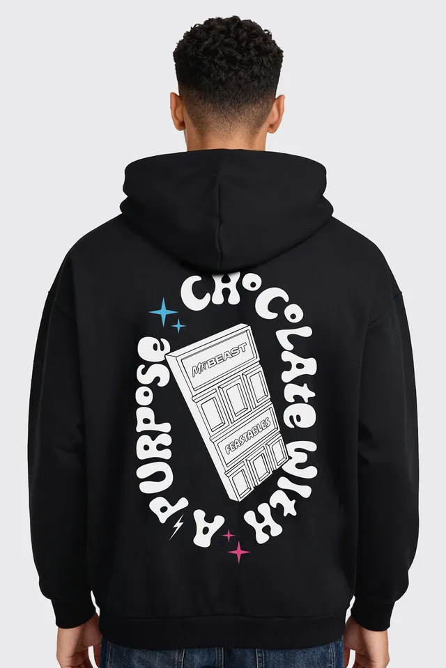 Mr Beast Feastables Merch felpa nera Retro Hoodie cotone