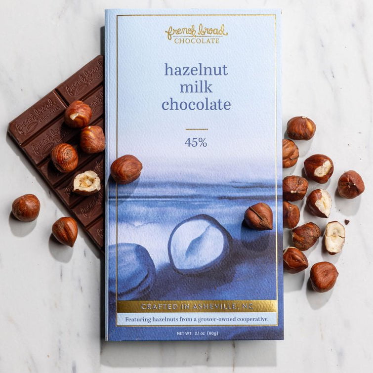 French Broad Hazelnut Tavoletta Latte e Nocciole 45% 60g