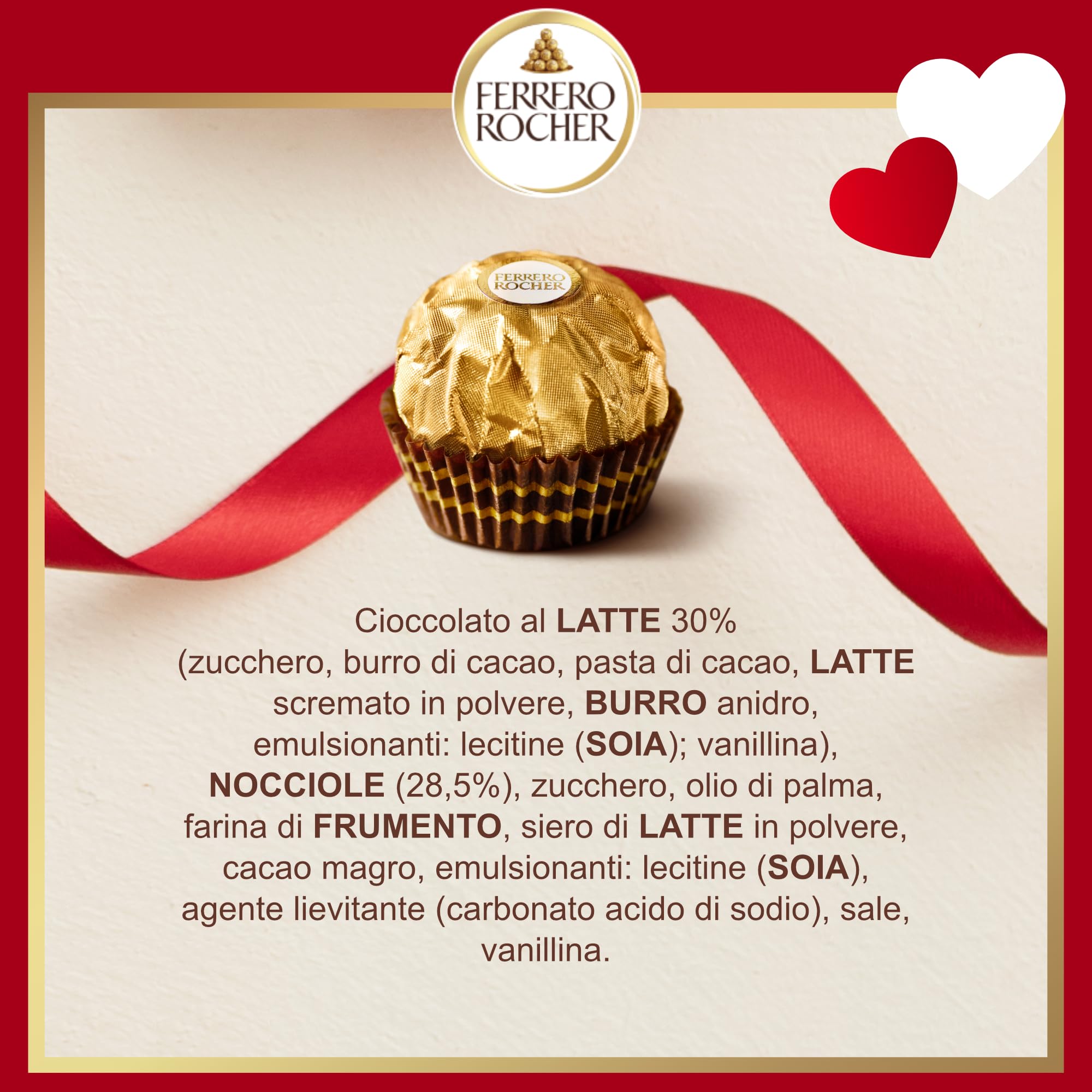 Ferrero Rocher Scatola cuore 13 pezzi 162,5 g latte