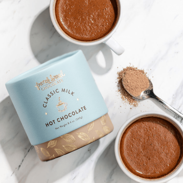 French Broad Hot Chocolate Classic cioccolata calda 720g 3 gusti