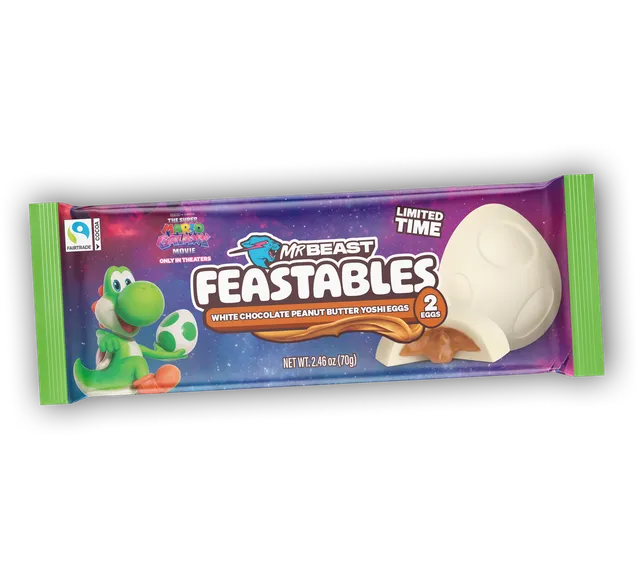 MrBeast Feastables Yoshi Eggs Cups Bianche 12 Pack
