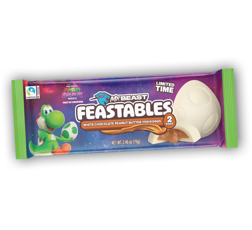 MrBeast Feastables Yoshi Eggs Cups Bianche 12 Pack