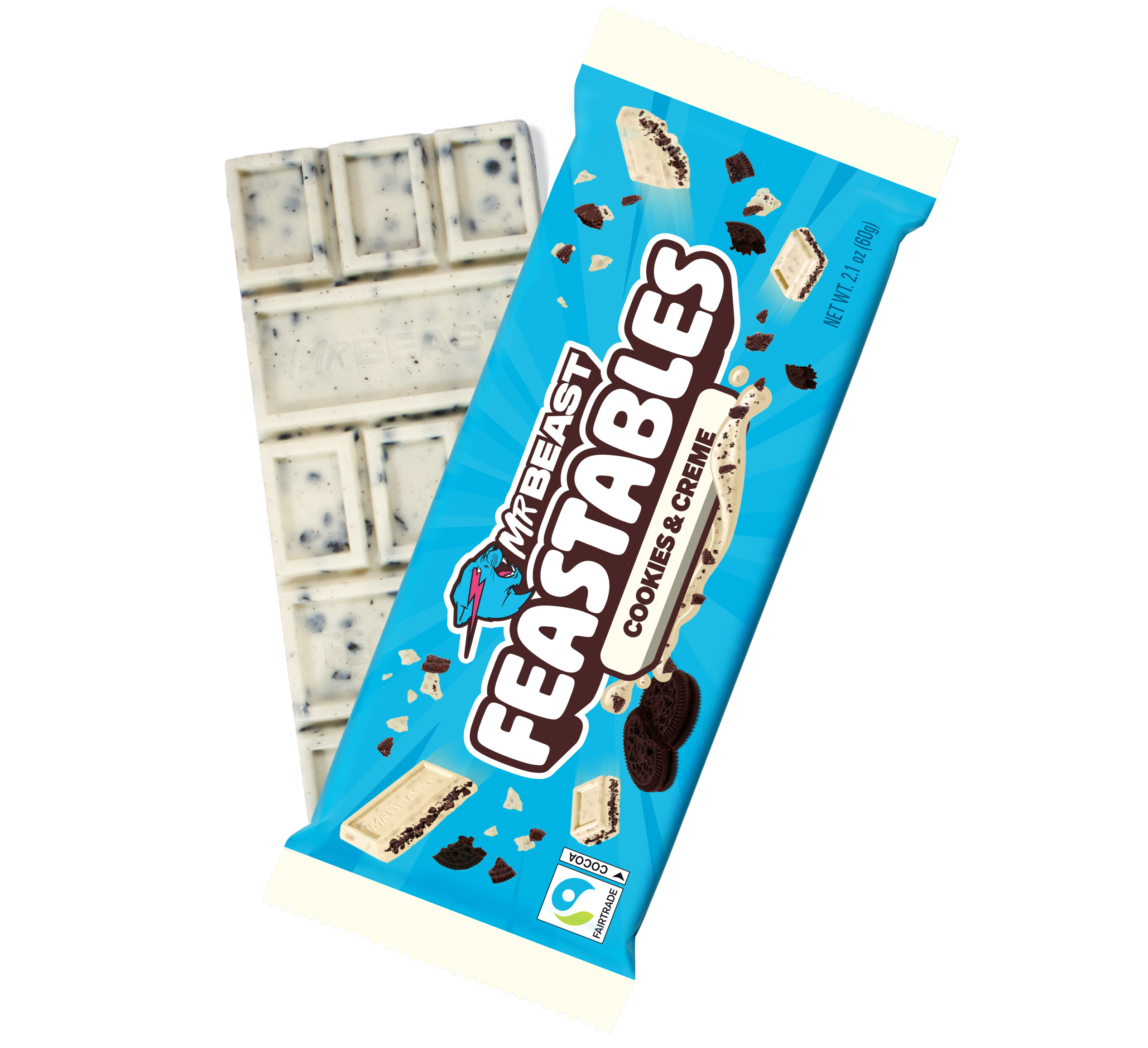 Feastables Chocolate Cookies Creme tavoletta 10 pack biscotto