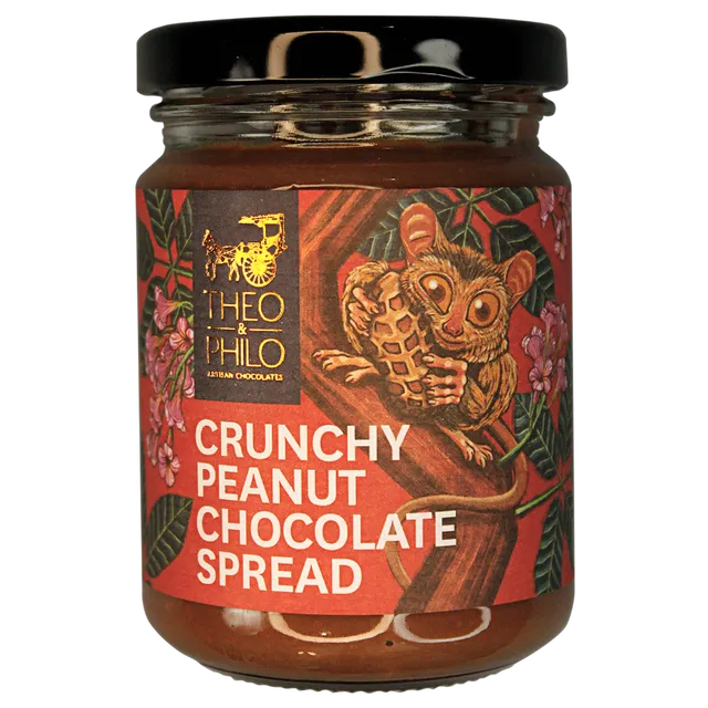 Theo & Philo Chocolate Spreads Crunchy Peanut crema 250 g arachidi