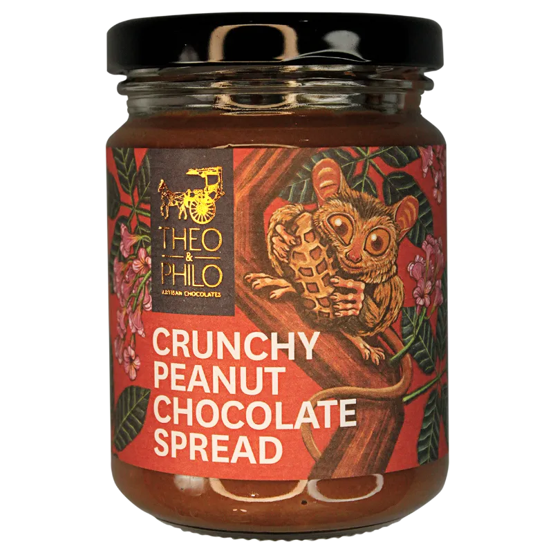 Theo & Philo Chocolate Spreads Crunchy Peanut crema 250 g arachidi