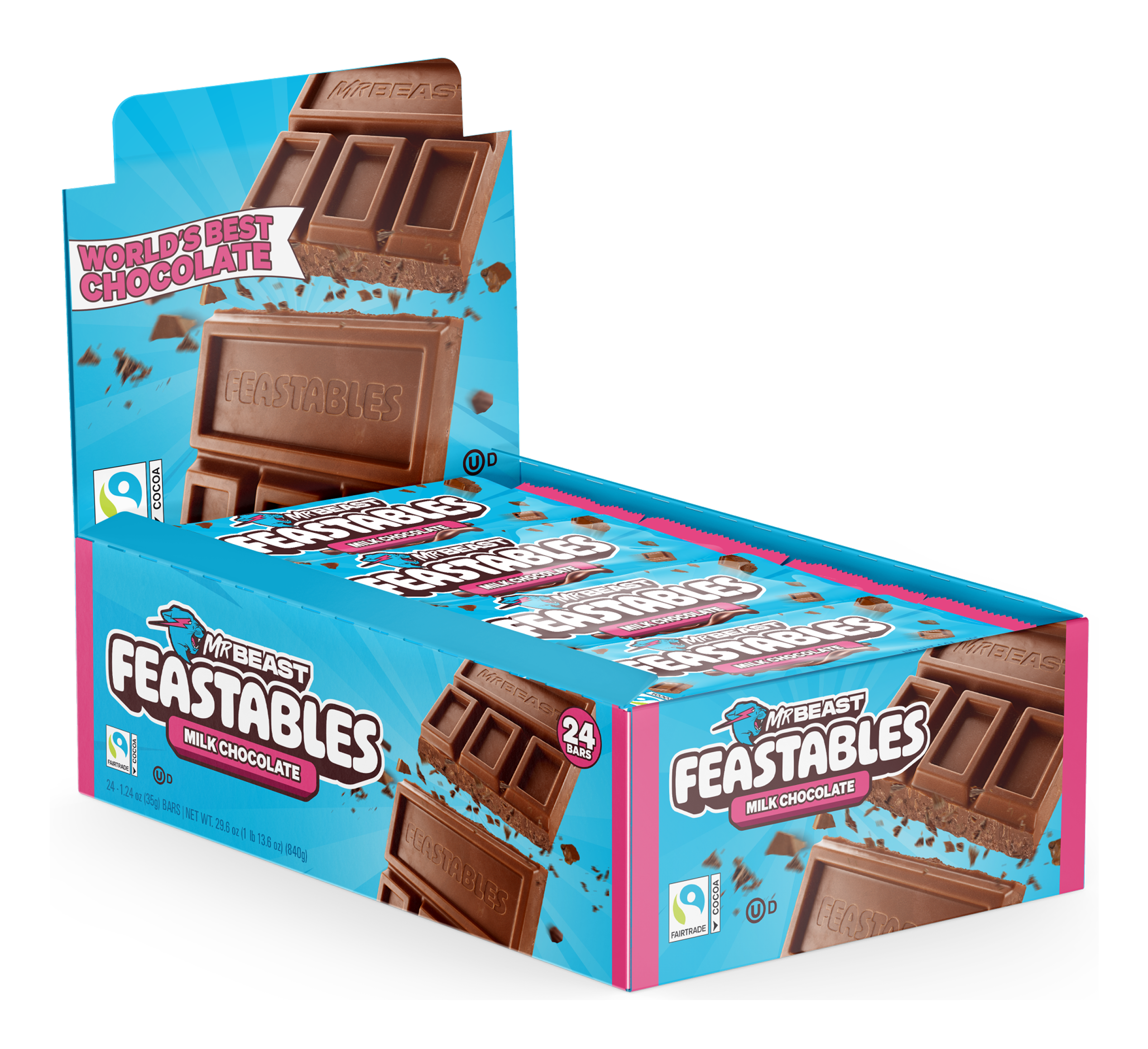 Feastables Chocolate Milk Chocolate tavoletta 10 Pack King Size