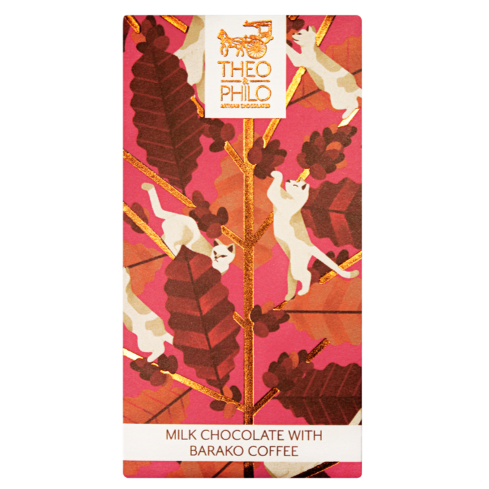 Theo & Philo Milk Chocolate Bars tavoletta latte caffè Barako 45g