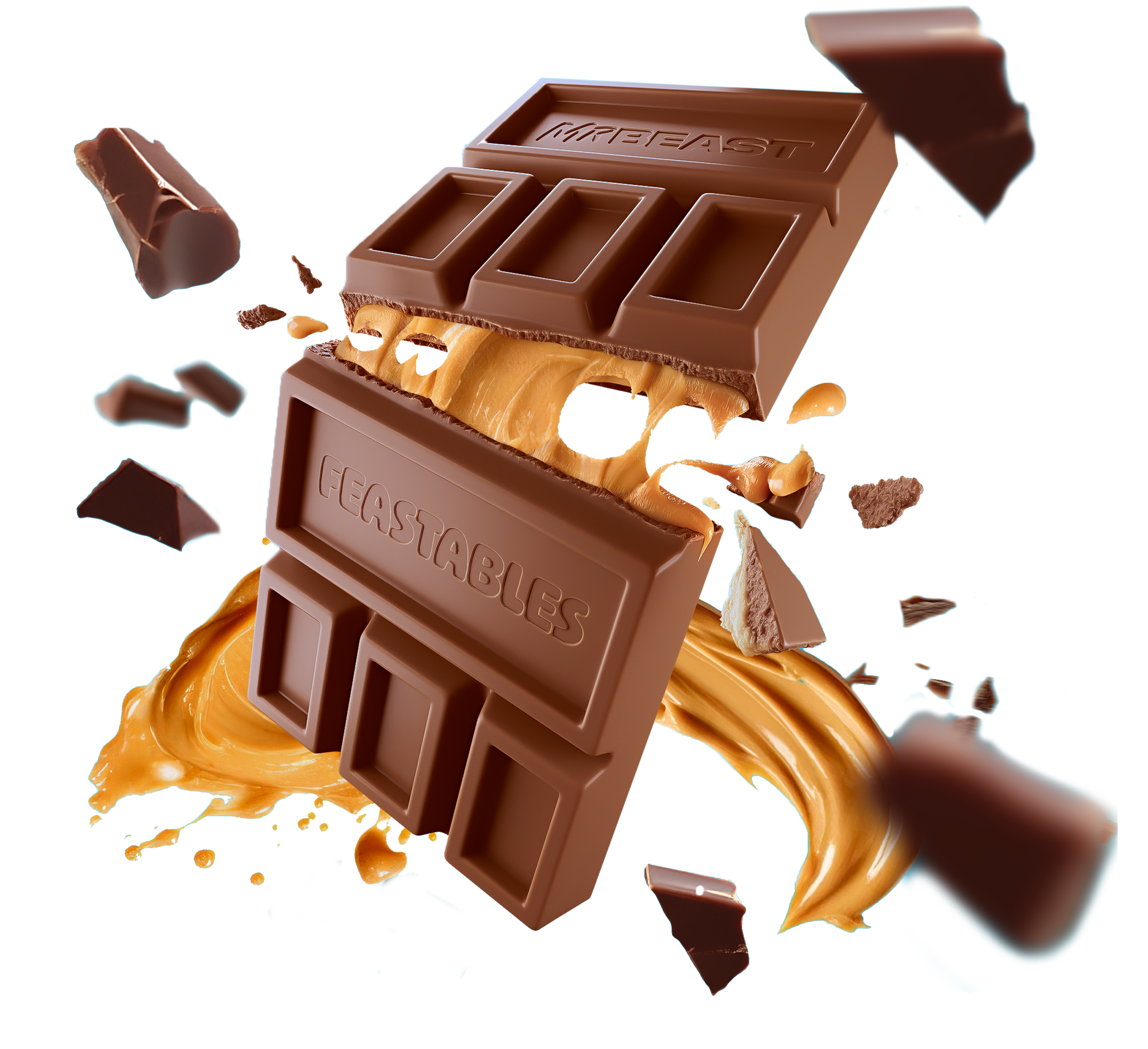 MrBeast Feastables Peanut Butter Tavoletta Latte 10 Pezzi