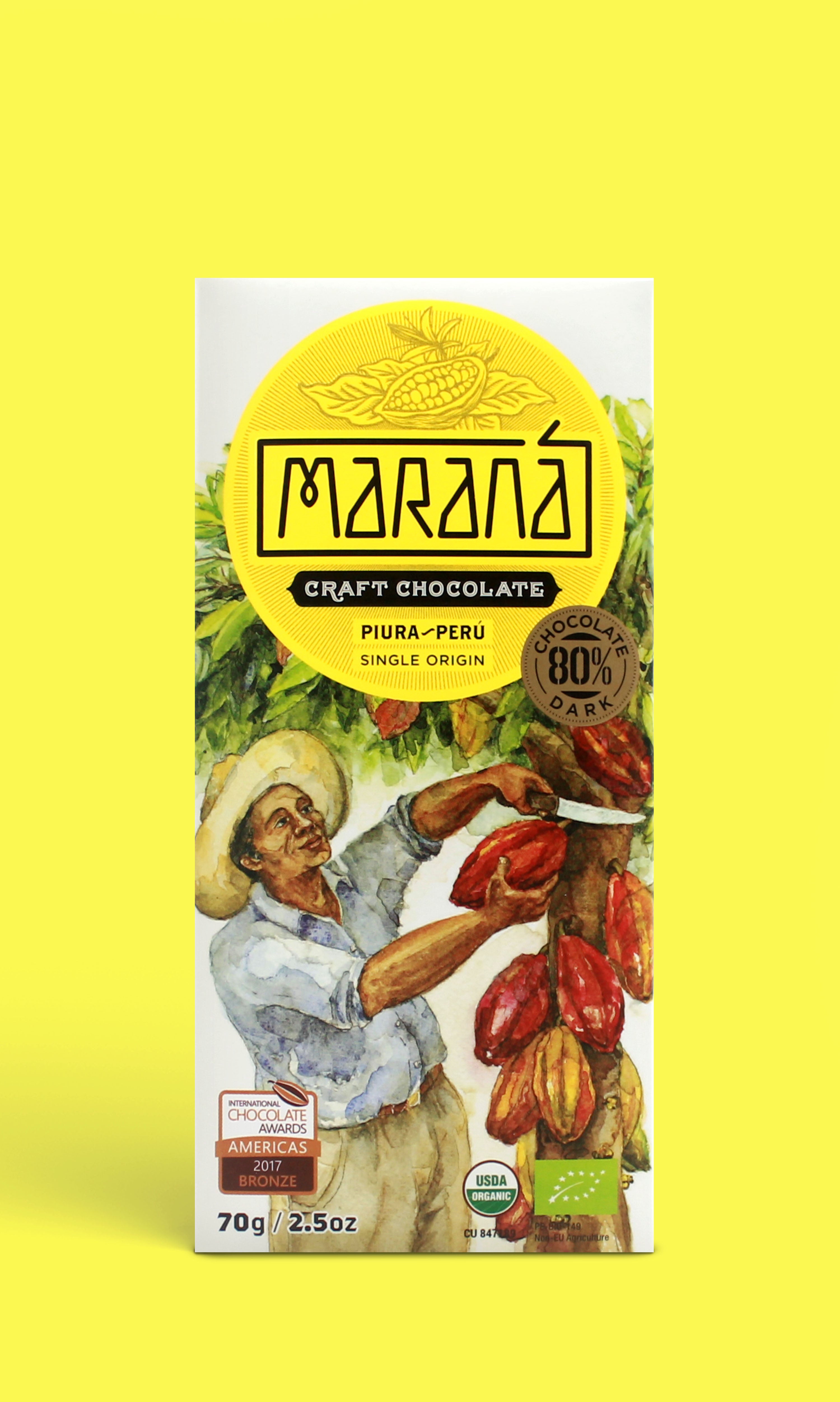 Maranà Piura Tavoletta Fondente 80% Bio 70g