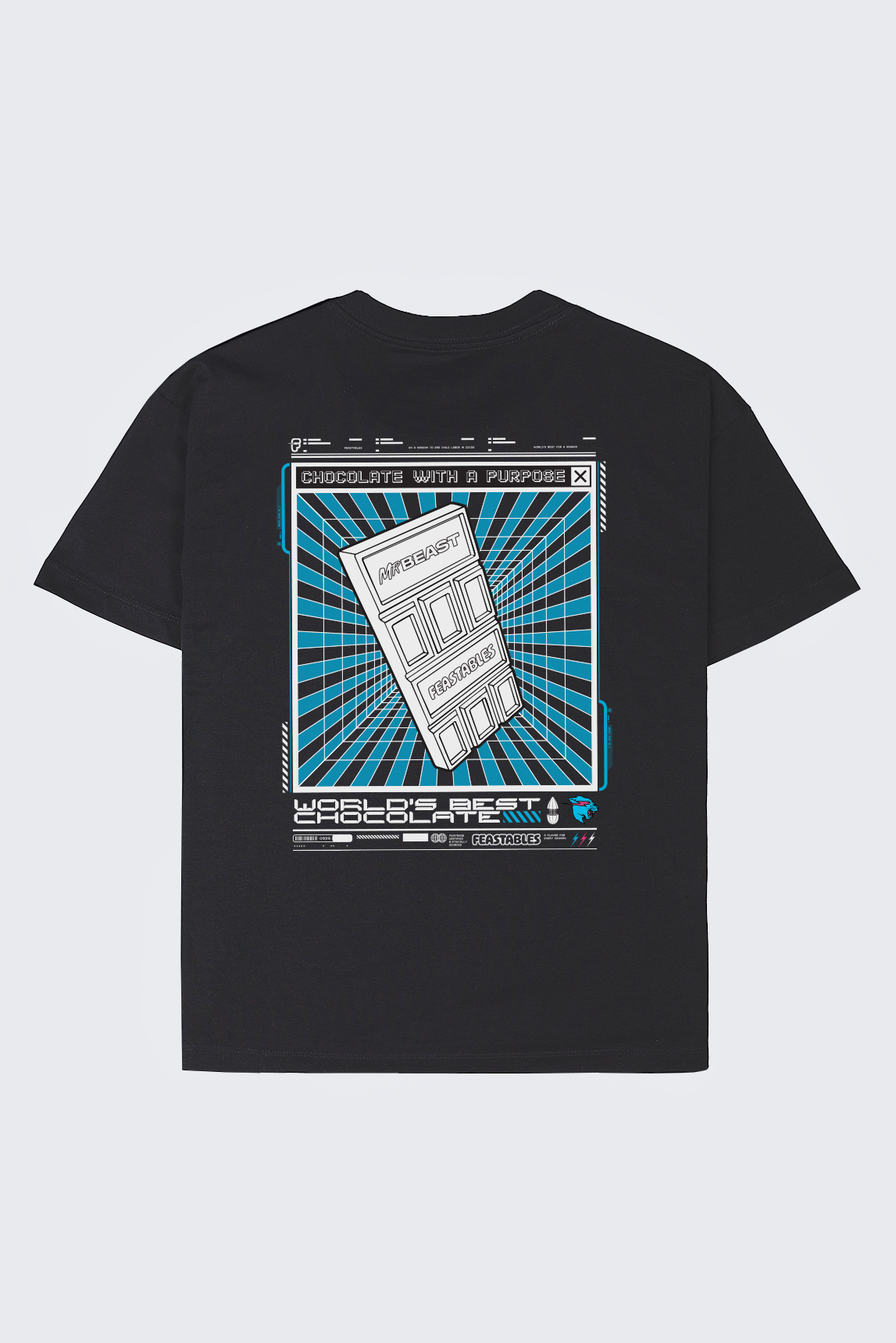 MrBeast Feastables Y2K Tee Maglietta Bambino Nero SM