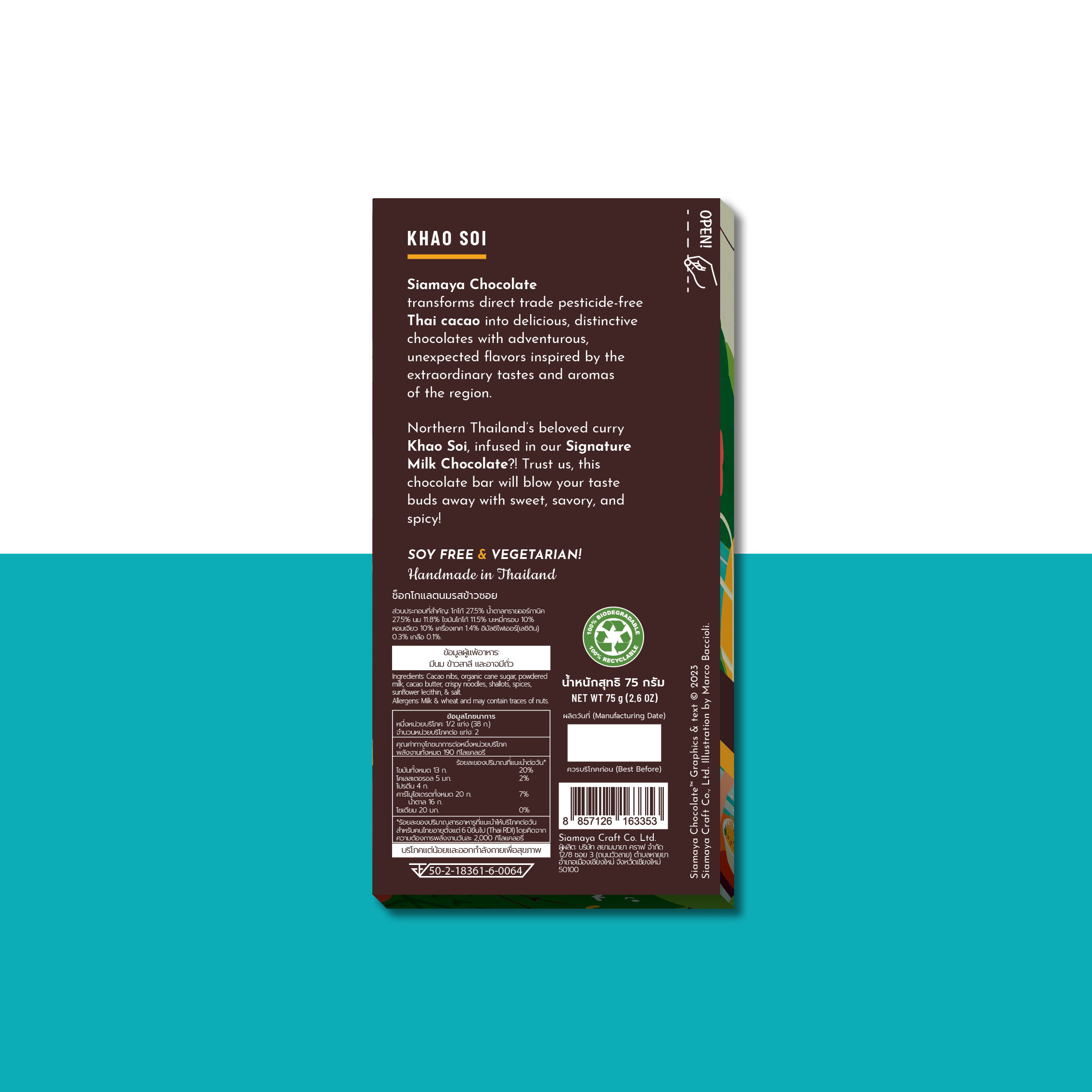 Siamaya Milk Chocolate Bars tavoletta khao soi curry latte