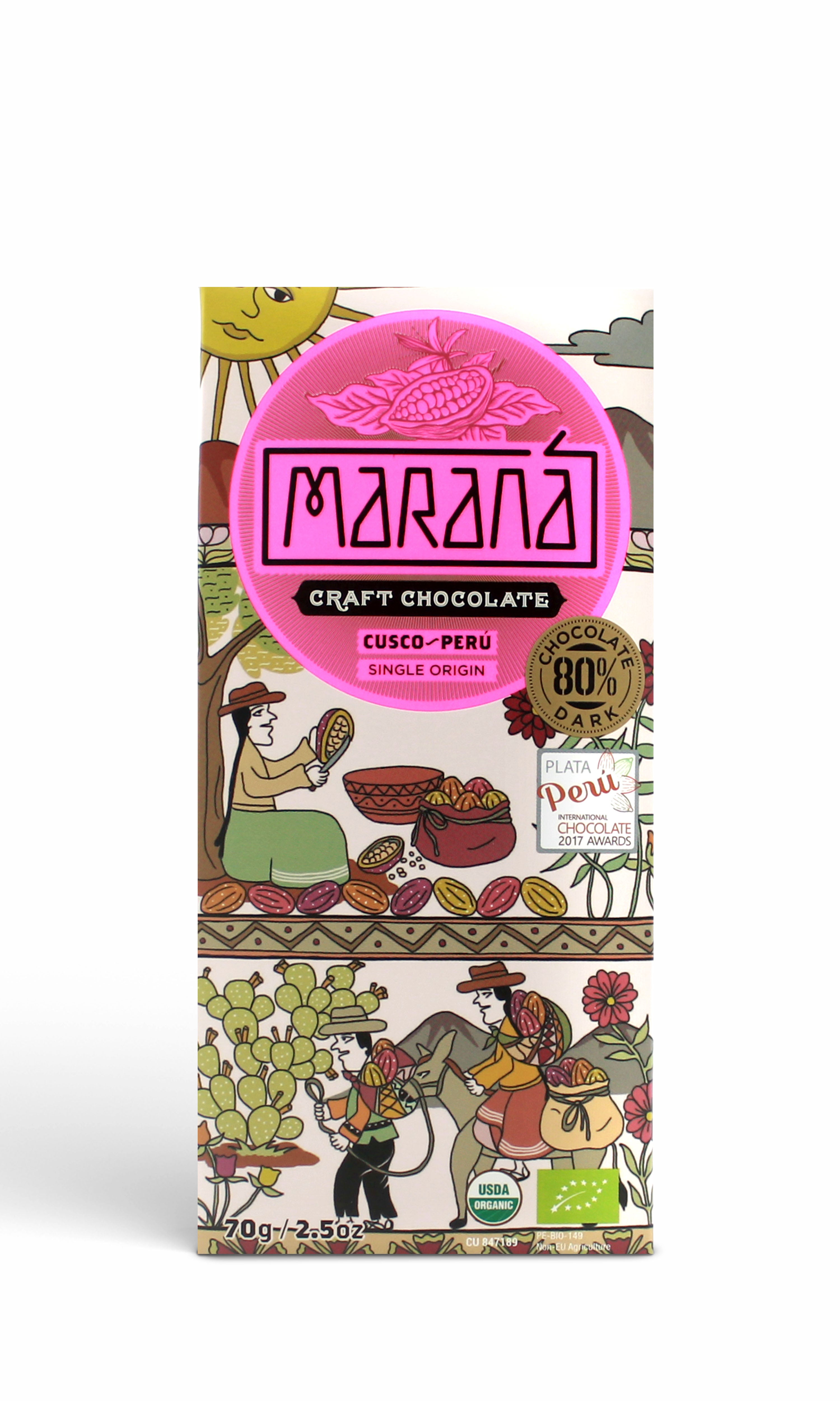 Maranà Cusco Tavoletta Fondente 80% Bio 70g