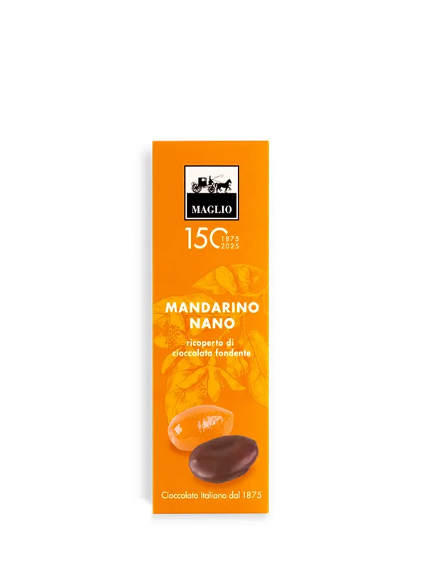 Cioccolato Maglio Mandarino Nano Ricoperto fondente 62%