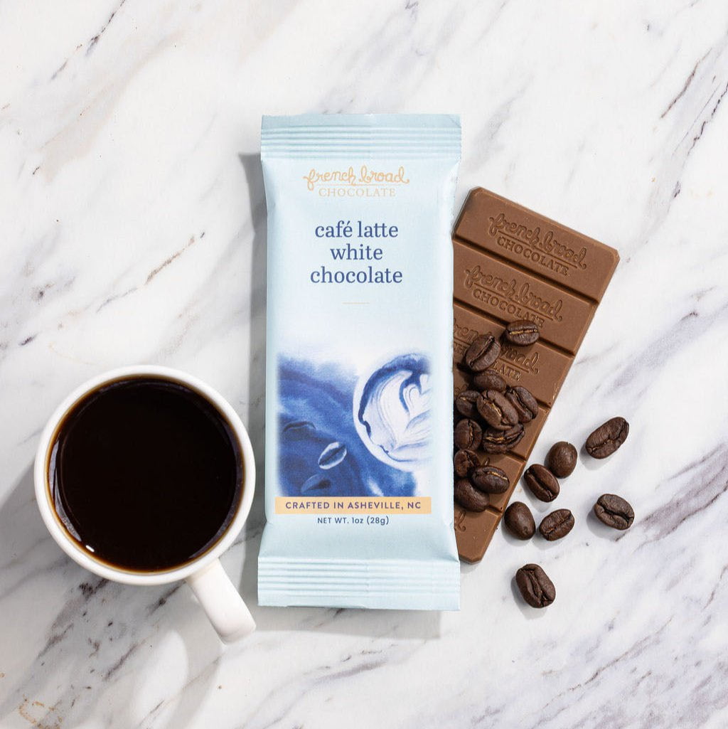 French Broad Carolina Café Latte tavoletta cioccolato bianco 60g caffè