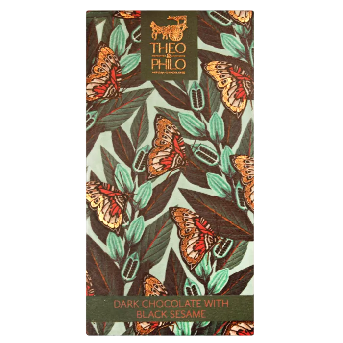 Theo & Philo Dark Chocolate Bars Tavoletta Fondente 65% Sesamo 45g