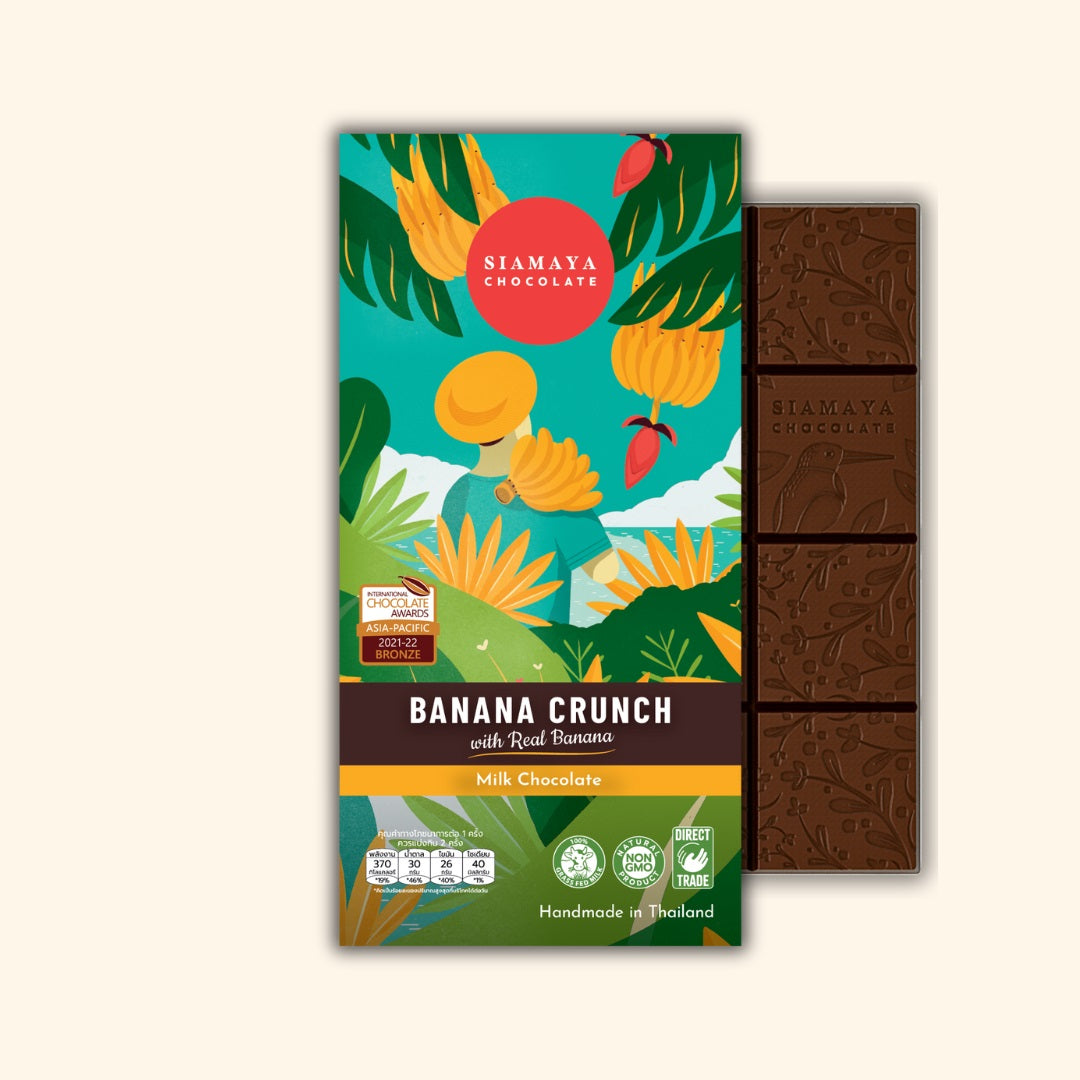 Siamaya Milk Chocolate Bars tavoletta banana crunch latte