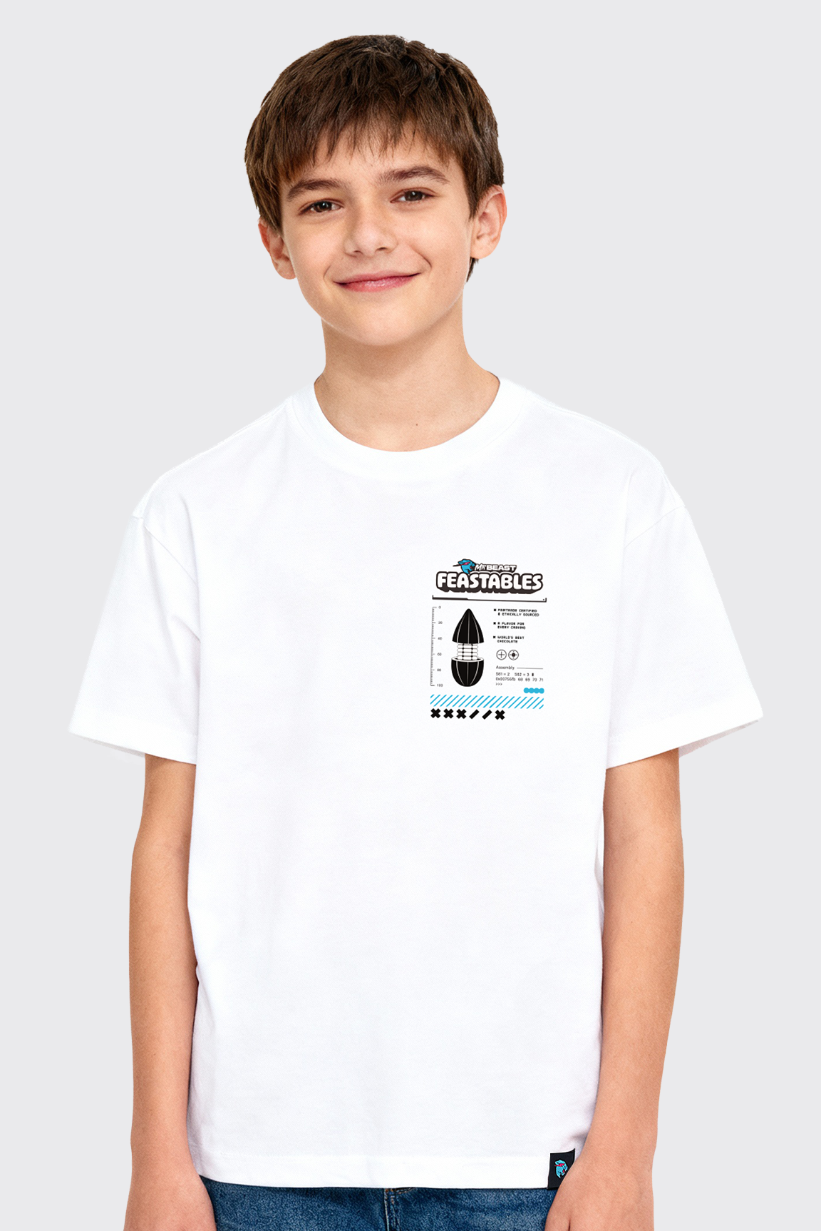MrBeast Feastables Y2K Tee Maglietta Bambino Nero SM