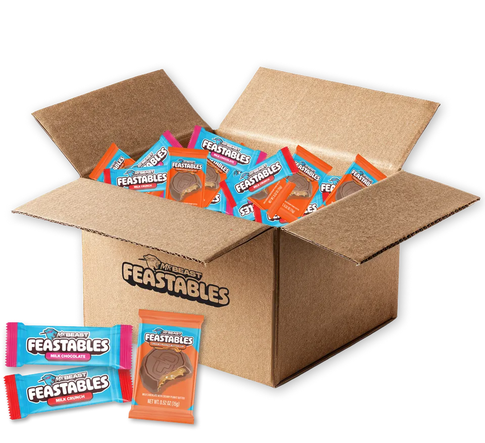 MrBeast Feastables Variety Bulk Box cioccolato 3 lbs