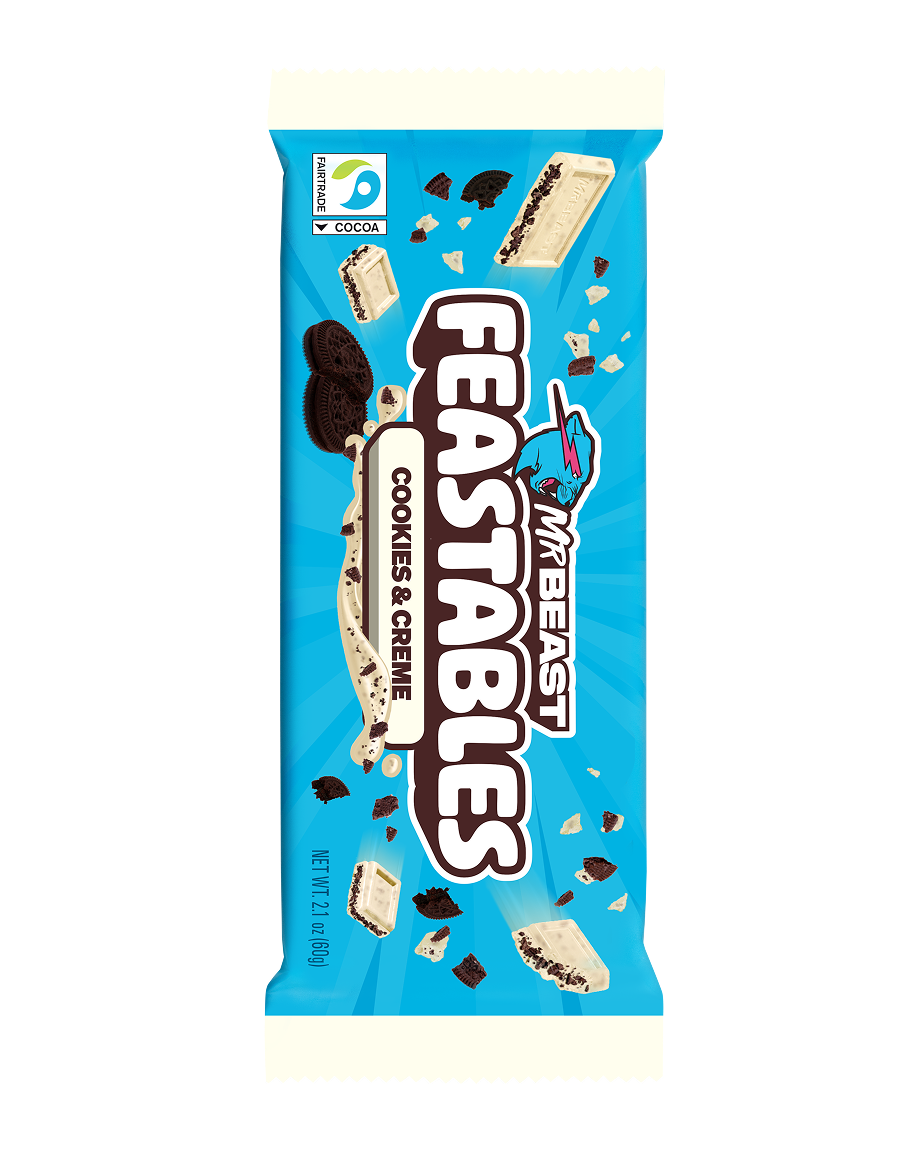Feastables Chocolate Cookies Creme tavoletta 10 pack biscotto