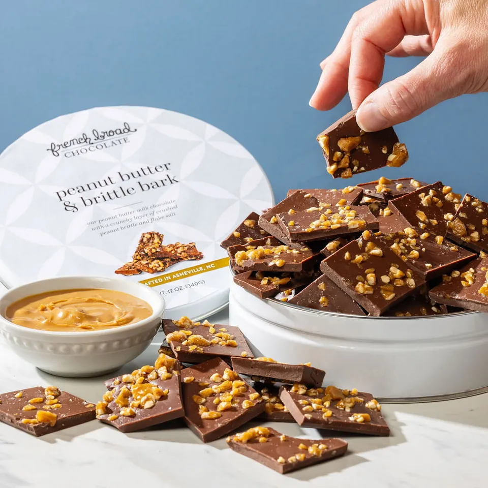 French Broad Bark Peanut Butter & Brittle corteccia 340g