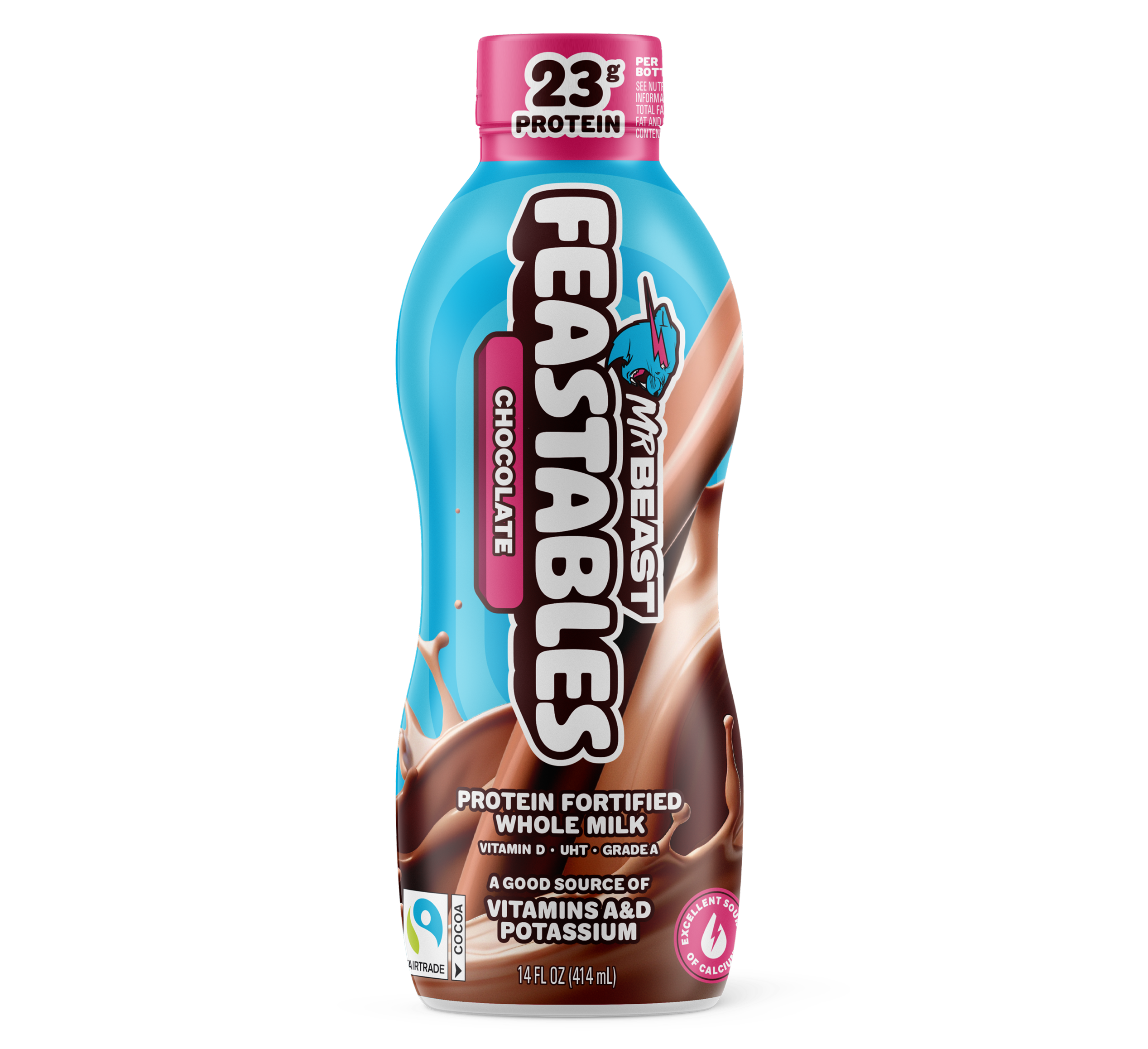 Feastables Milk Chocolate Milk bevanda 14oz Bottles 12 Pack