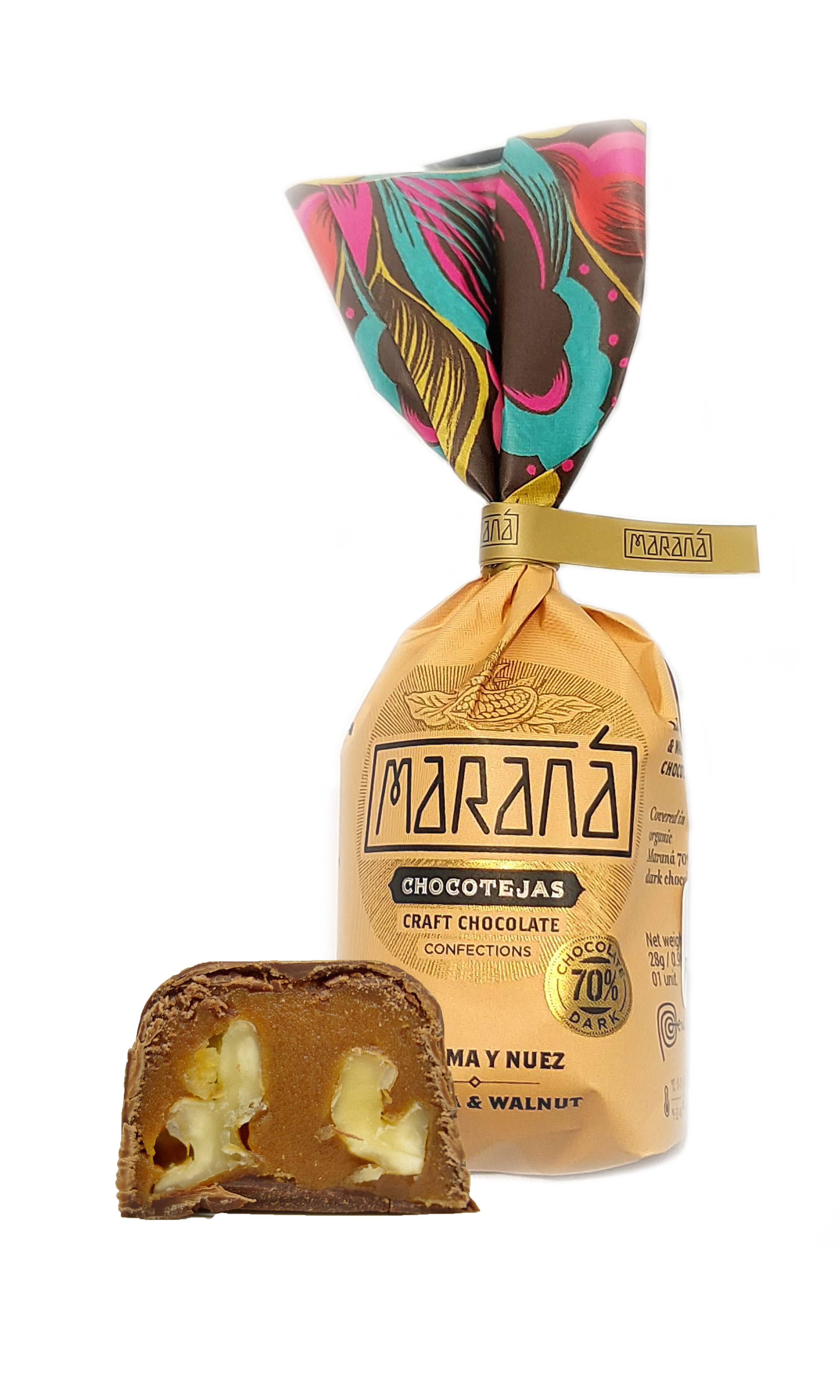 Maranà Chocoteja Lúcuma cioccolatino noce 70% cacao
