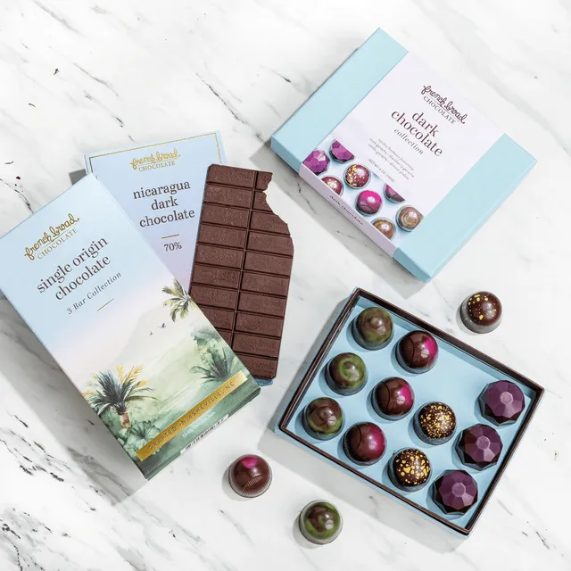 French Broad Classic Dark Cofanetto Bonbon e Tavolette 60g