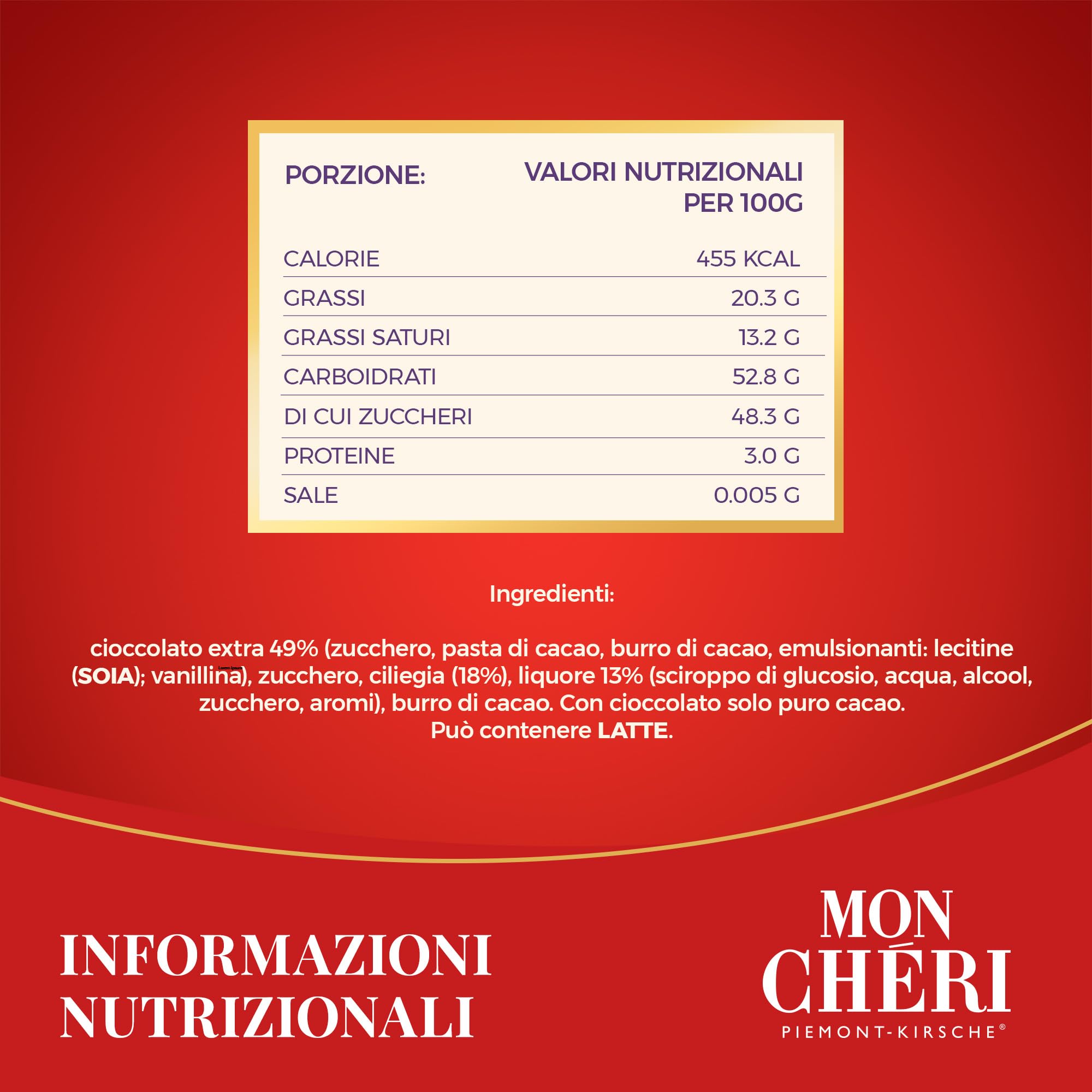 Ferrero Mon Chéri praline fondente ciliegia liquore 30pz 305g