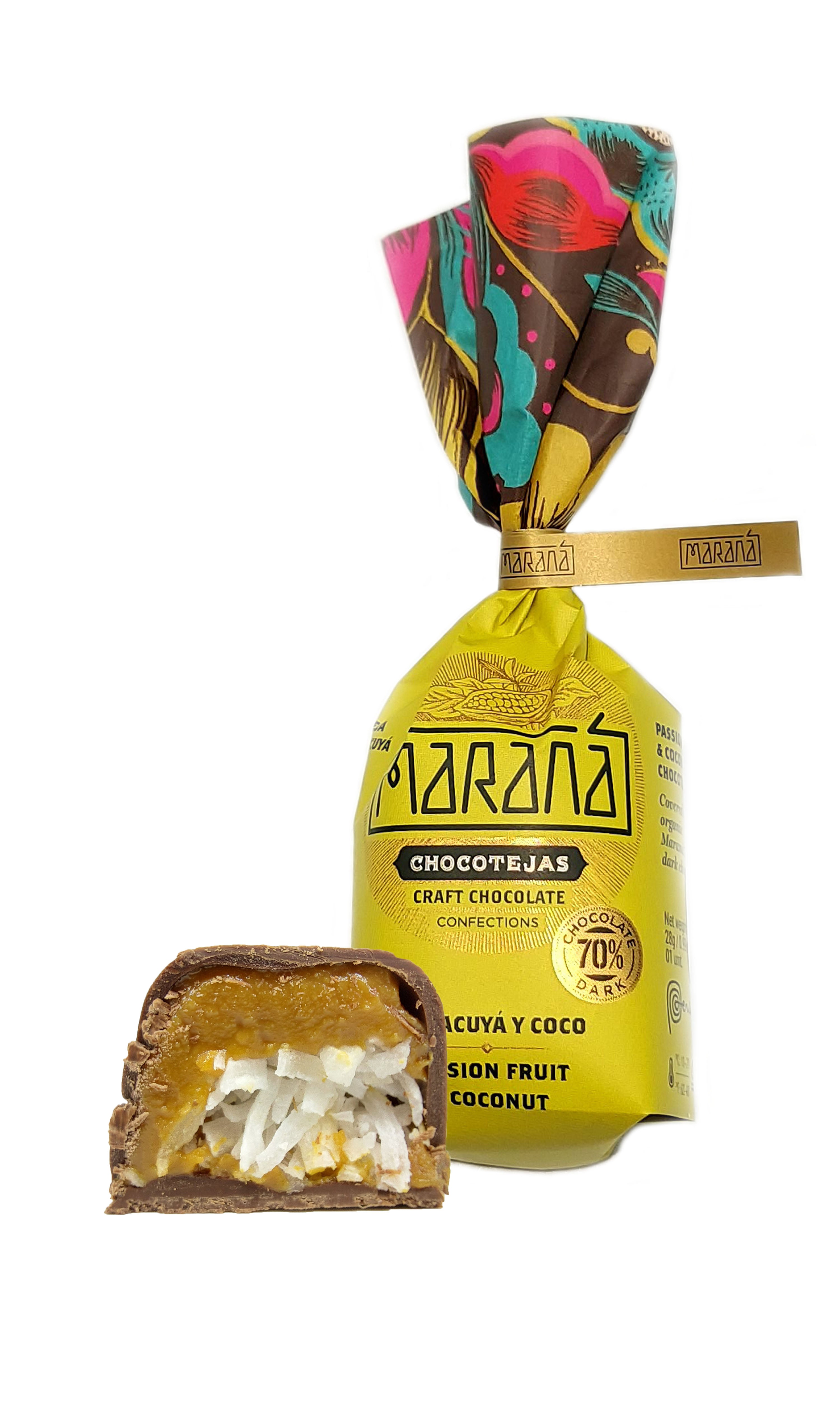 Maranà Chocotejas Maracuyá Cocco Cioccolatino Fondente