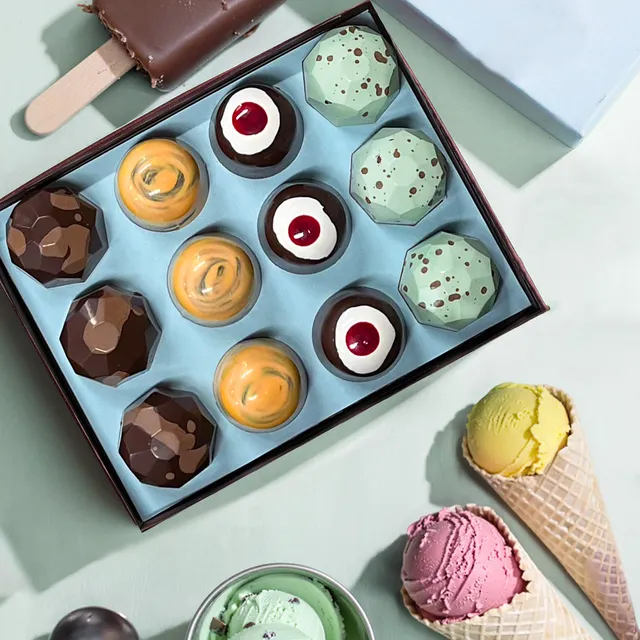 French Broad Bonbons Ice Cream Truck Collection praline 12 pezzi