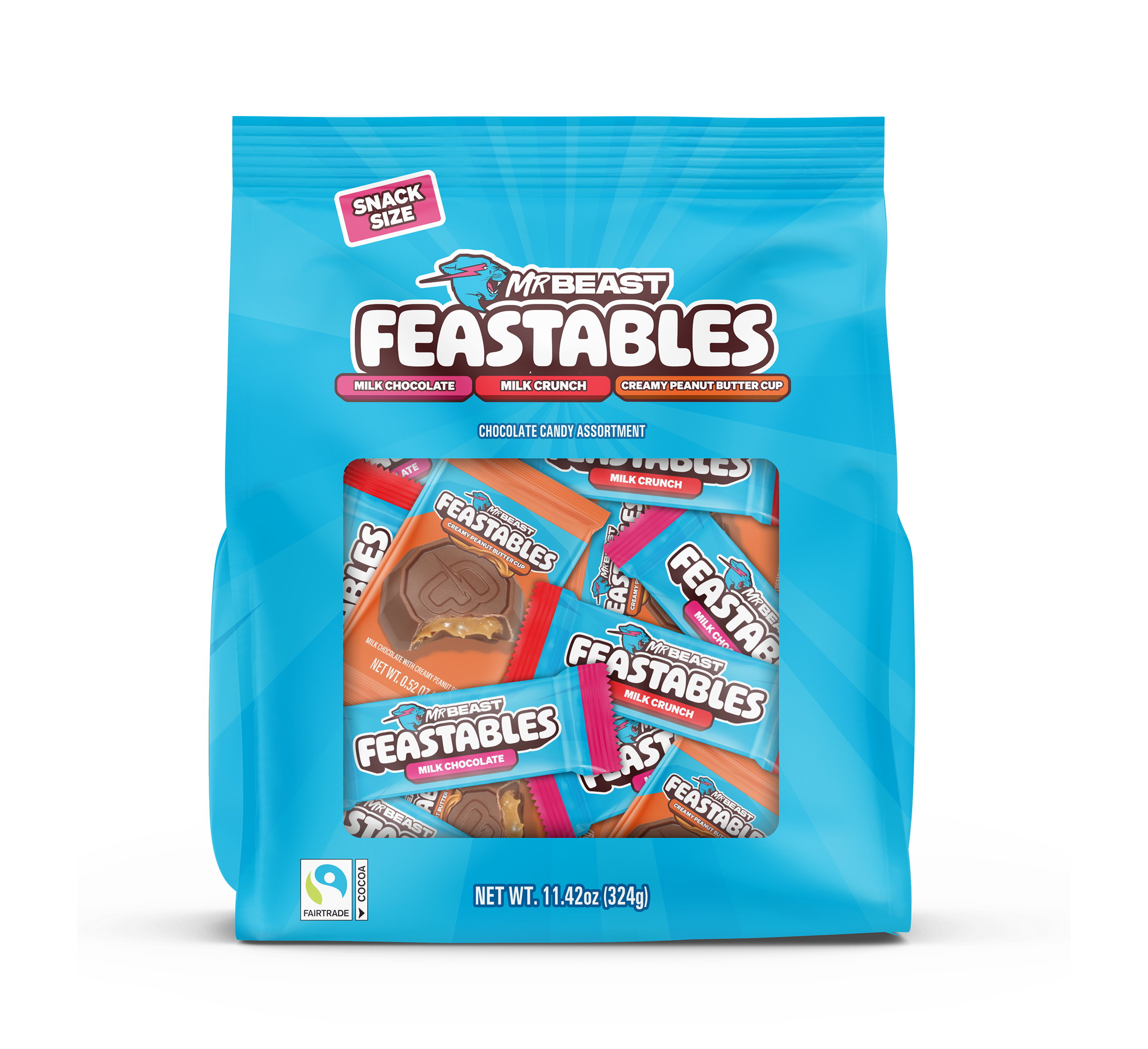 Mr Beast Feastables Chocolate snack assortiti 50 pezzi latte