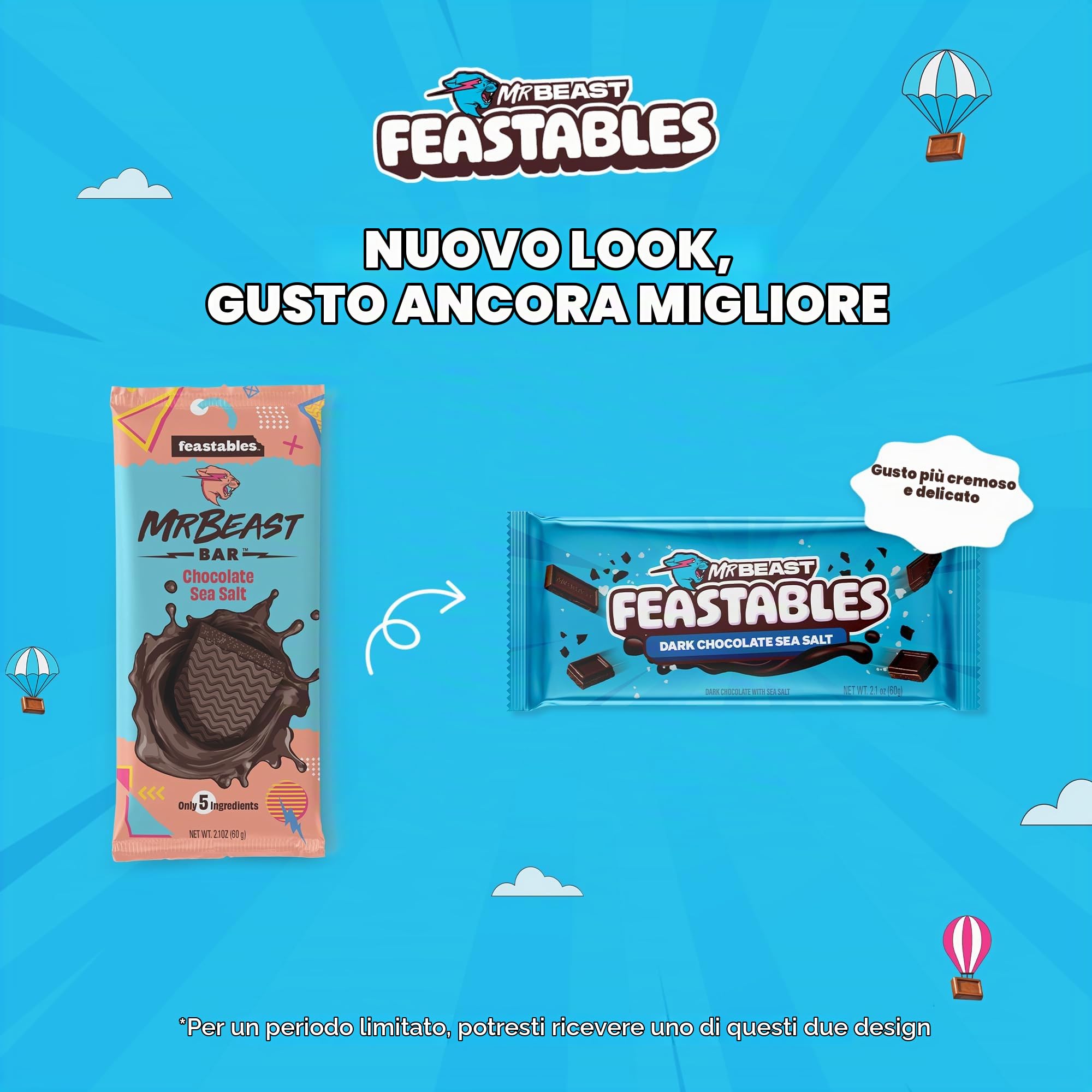 Feastables MrBeast Tavoletta sale marino 10x60 g 54%
