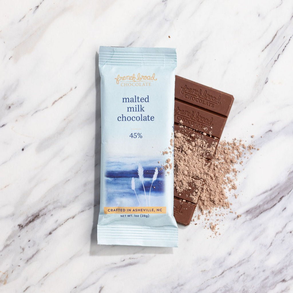 French Broad Malted Milk Chocolate 45% tavoletta 60g malto